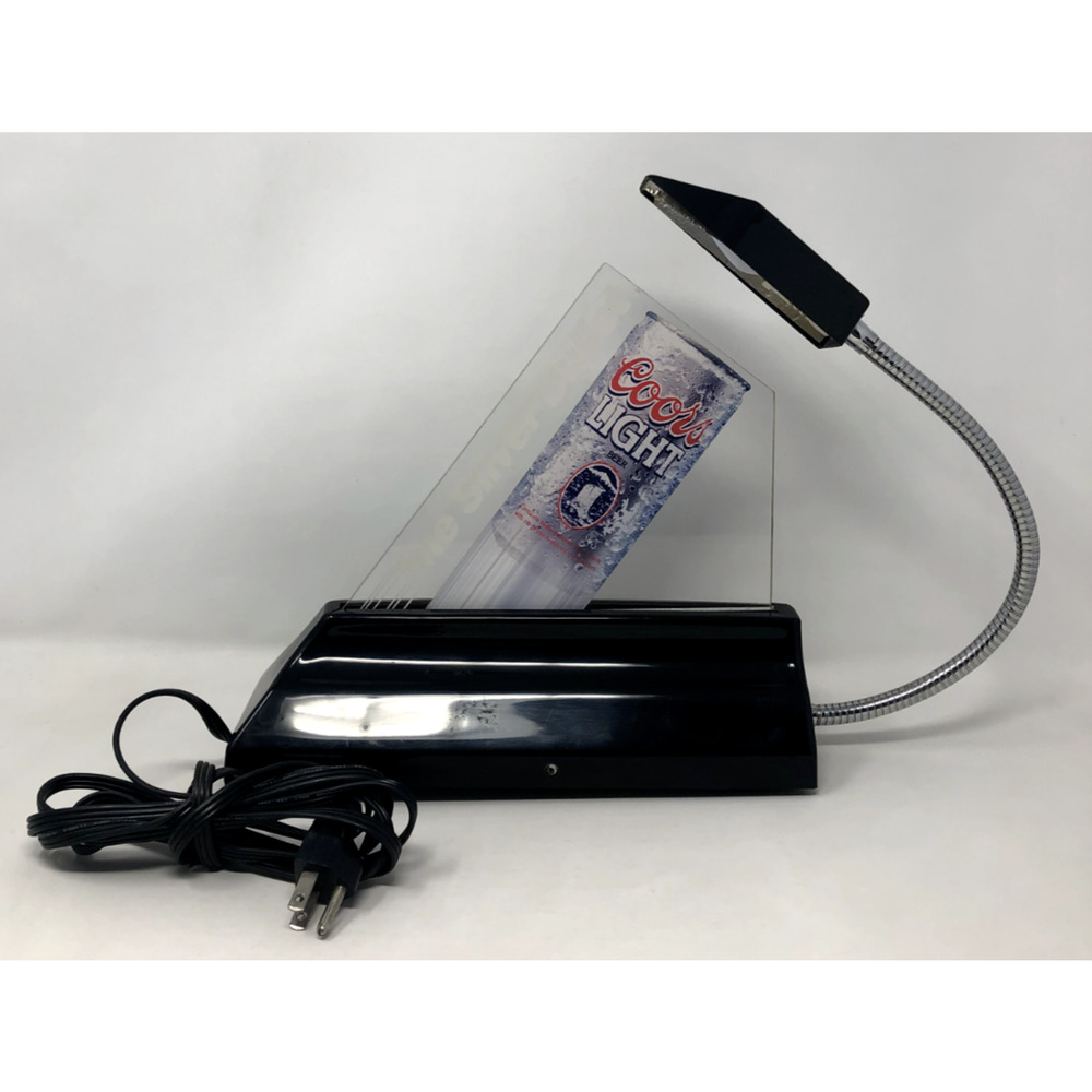 Coors Light Beer Sign Desk Lamp Light Tested & Works - Vintage 1995